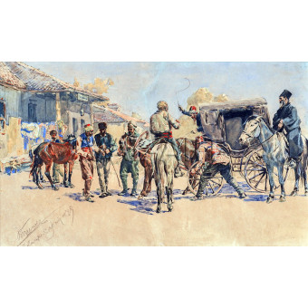 РЕПРОДУКЦИИ НА КАРТИНИ  Пред хана [1899)